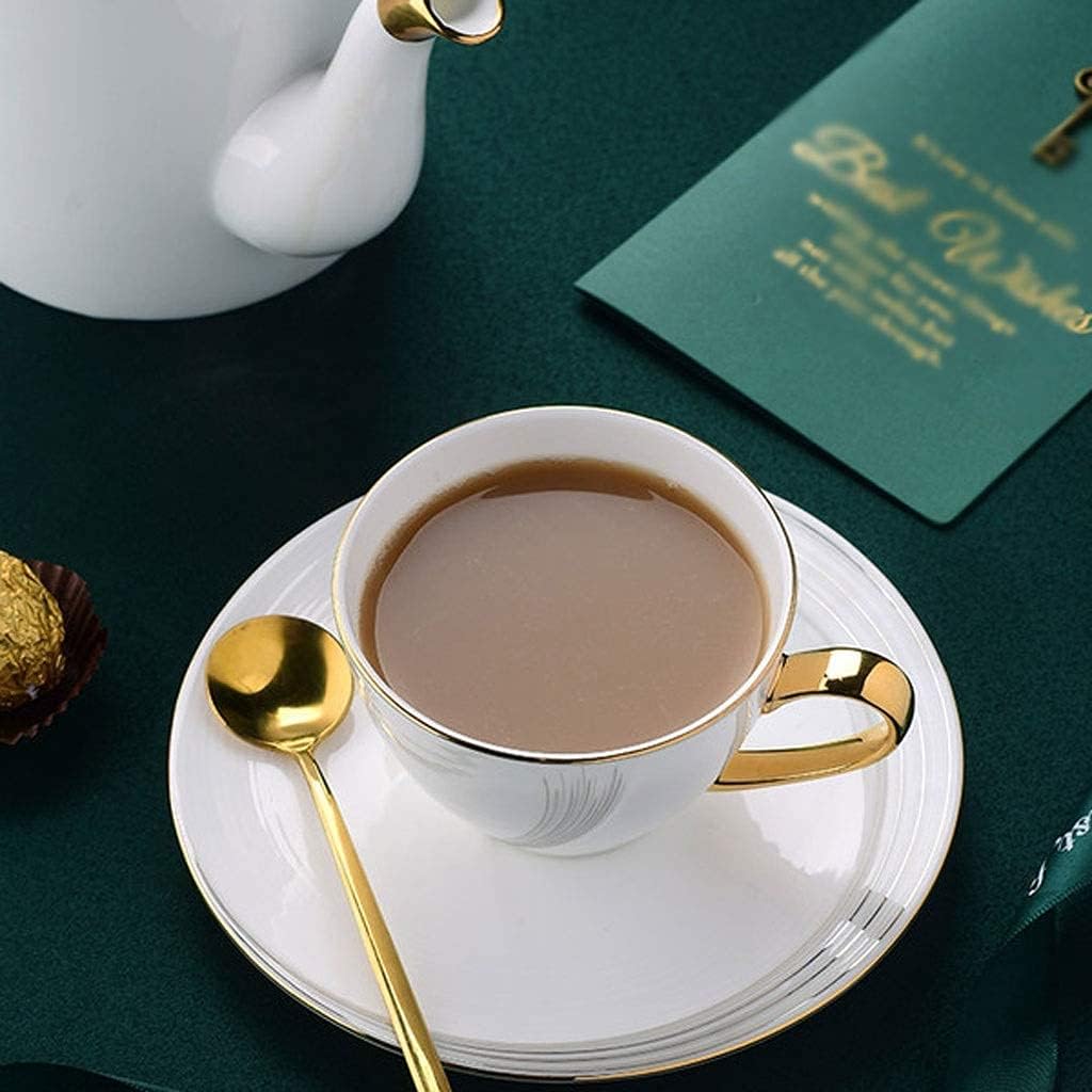 Cup & Saucer Sets Small Bone China Coffee Cup and Saucer Set Home Ceramic Flower Tea Cup Afternoon Tea Tea Set Coffee Cup