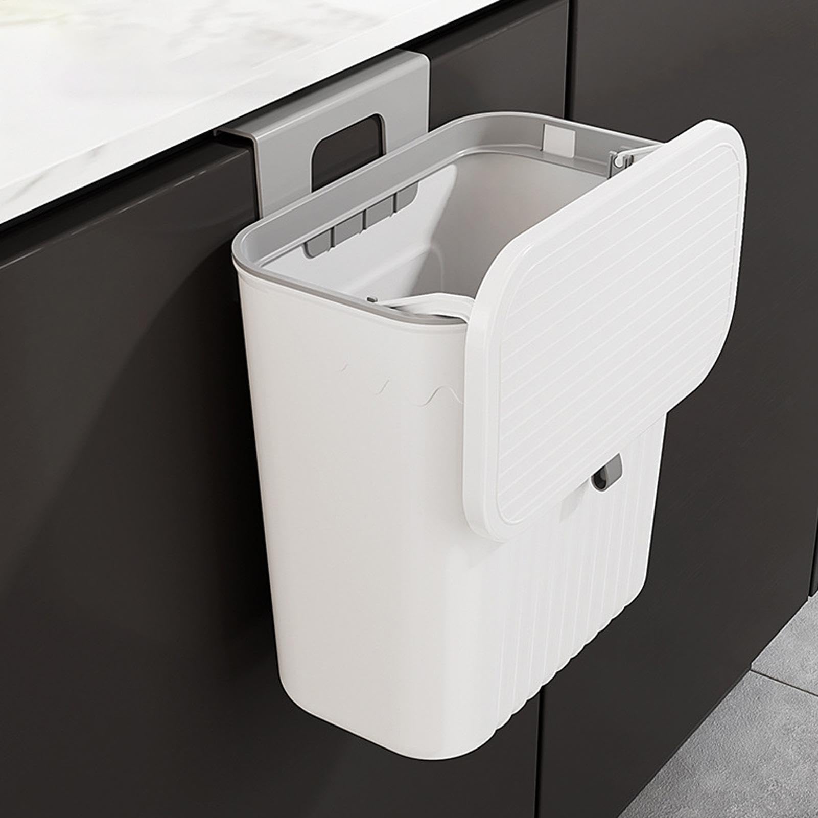 Generico Pattumiera Da Appoggio, – Premium Appendere Appendi La Per | Cucina Appendibile Contenitore Rifiuti, Di Grande Diametro Con Coperchio | Multipurpose Outdoor Indoor Utility Lightweight