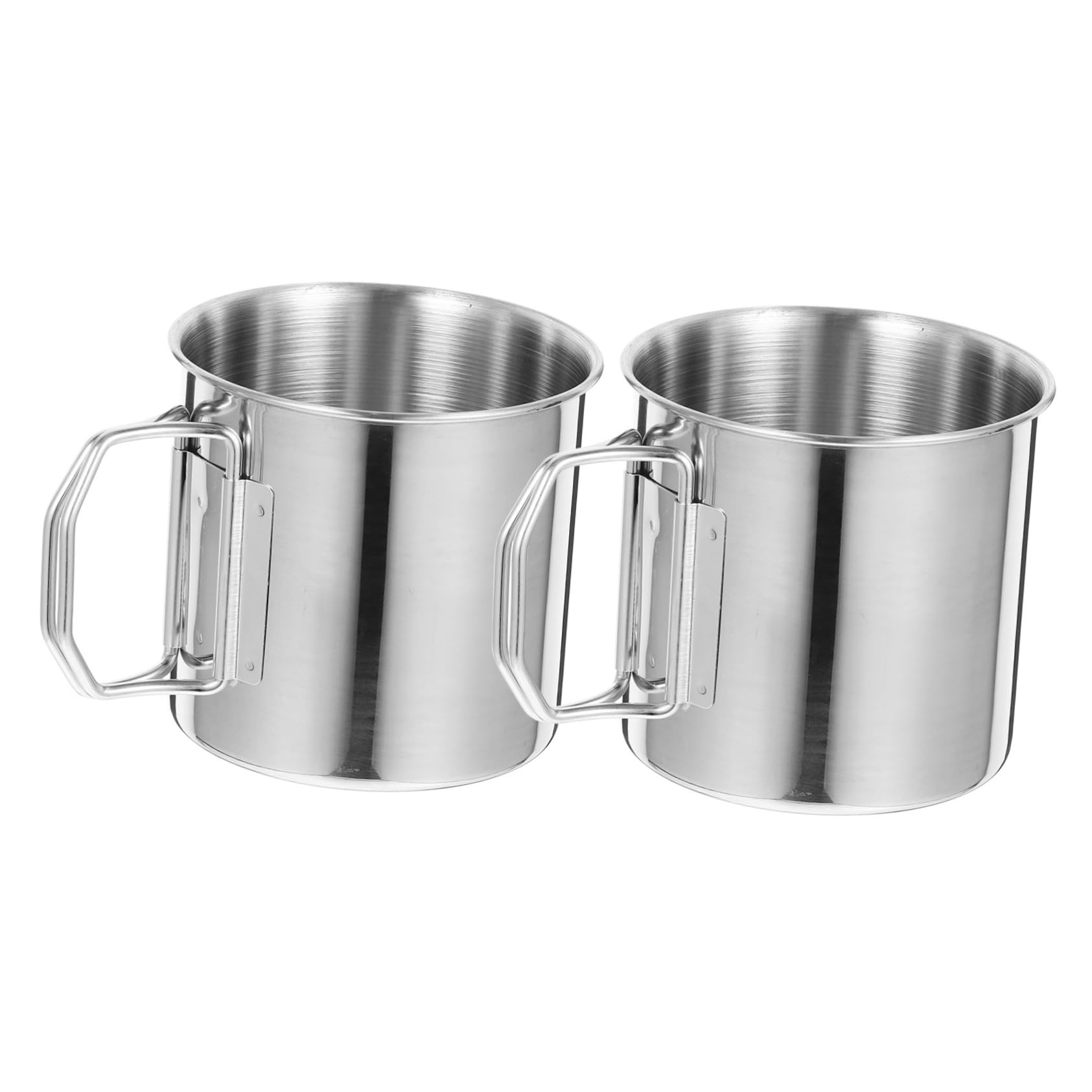 3 Ensembles Tasse De Camping Inoxydable Mug Portable Pour Boissons Pour Randonnée Activités Plein Air 2 Pièces * 3