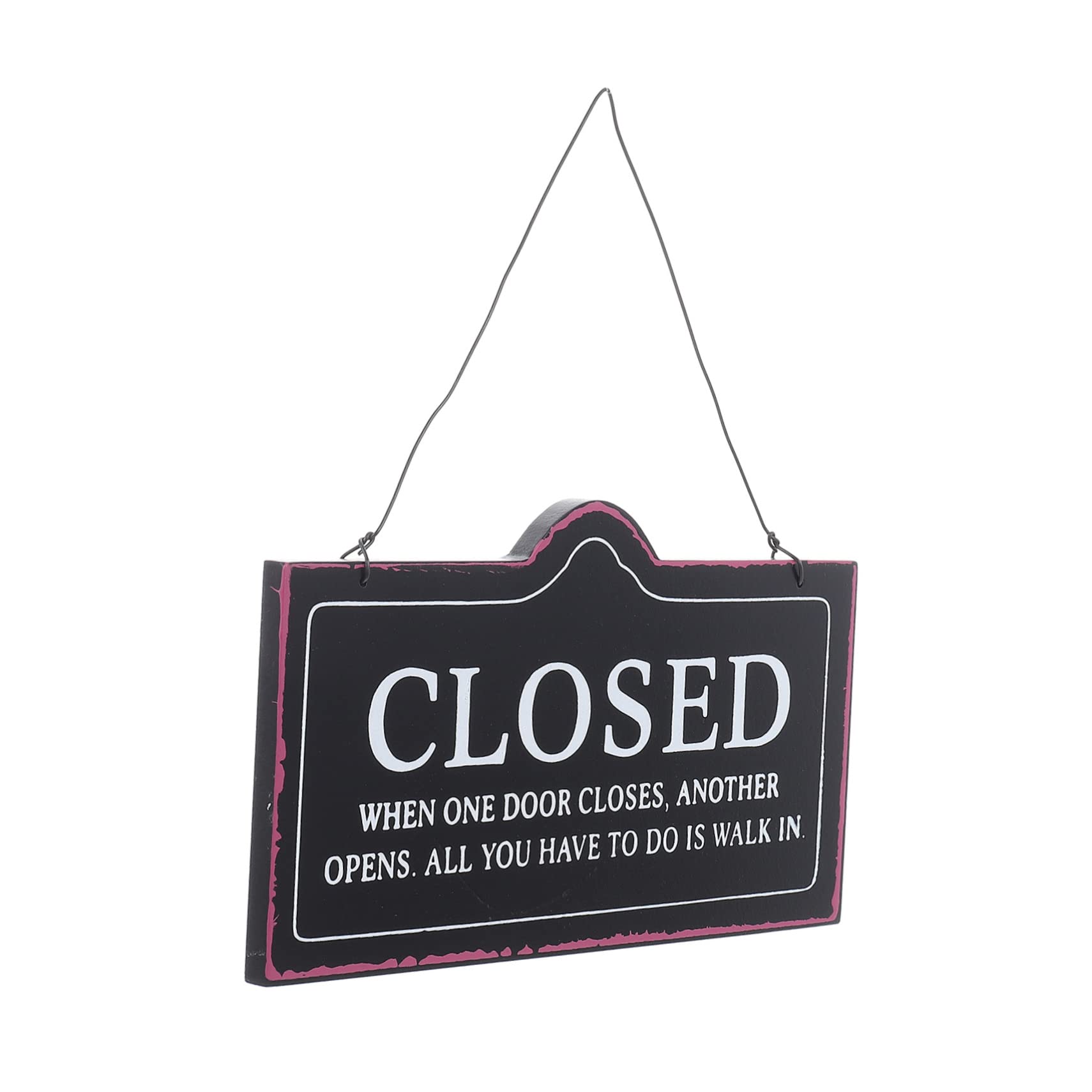 Cartello Porta A Doppia Faccia – Design Vintage In Legno, Scritta “Aperto/Chiuso”, 25x23 Cm, Rosso
