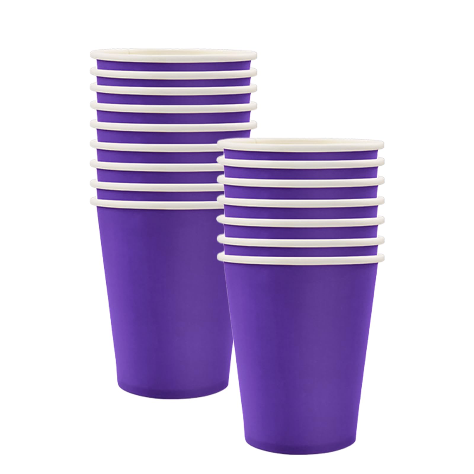 32pcs Dark Purple Paper Cups,9oz Disposable Tableware Party Cups Solid Colour Paper Cups Party Drinking Cups for Birthday,Wedding,Picnic, BBQ,Bar,Restaurant and Party Supplies Table Decorations
