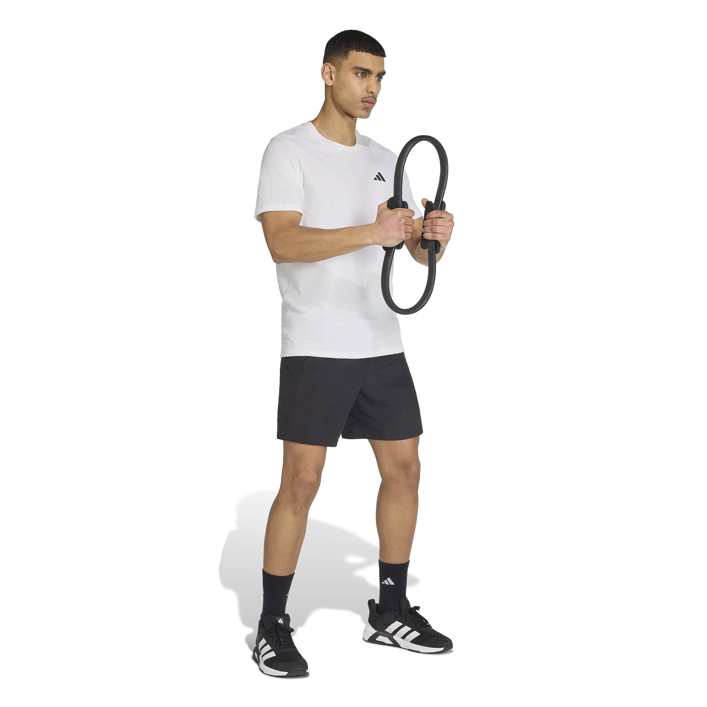 adidas Men's Pantalón Corto Train Essentials Woven Training, Black/White, 3XL 9"