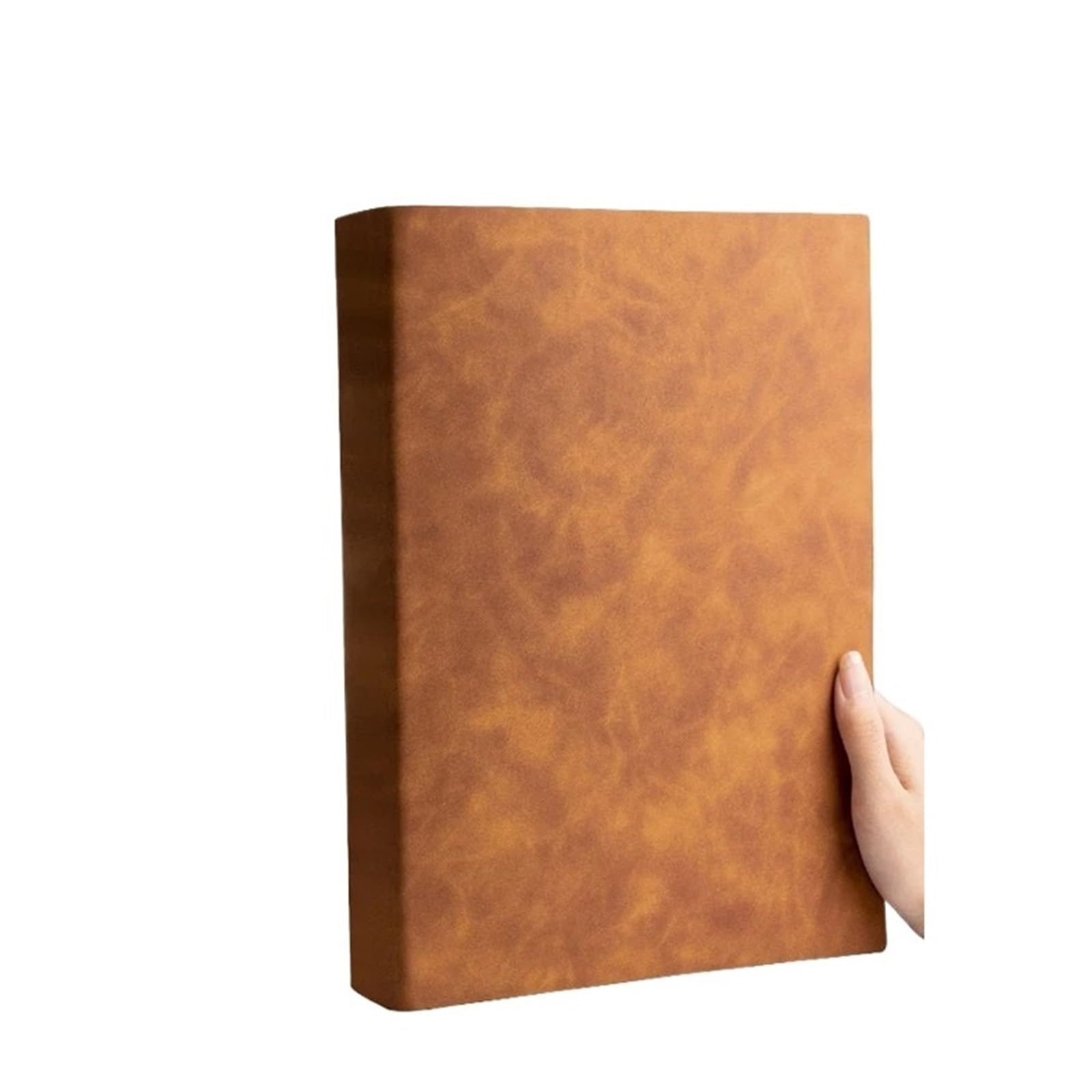 Generico Taccuino con copertina morbida vuota e pagina interna linea orizzontale, A4, diario for riunioni d'ufficio, 100 208 fogli(A4 Brown,Line 208 Sheets)