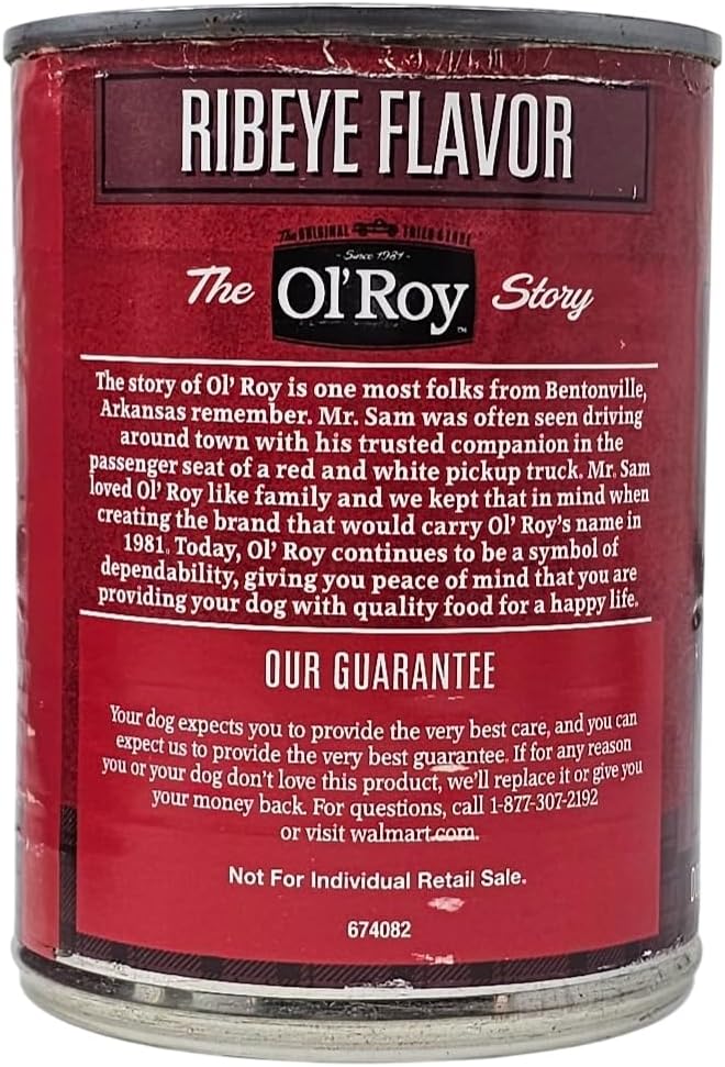 Ol' Roy Prime Variety Pack Ribeye and New York Strip Wet Dog Food, Pack of 12