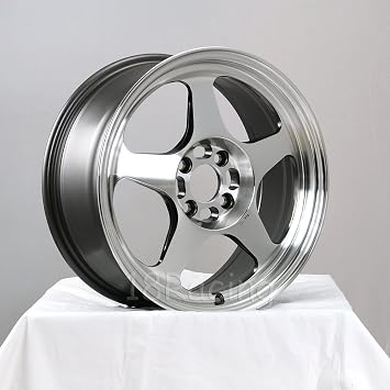 4 Pcs Rota Slipstream Wheels 15x6.5 Pcd:4x100 Offset:40 Hb:67.1 Full Polish Gunmetal