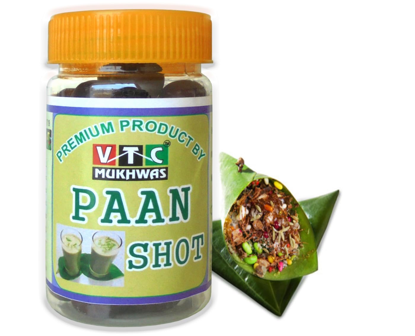 VTC MUKHWAS Paan Shots Instant Paan, Mouth freshener, Mukhwas Sweet Pan Flavor Candy 150 g