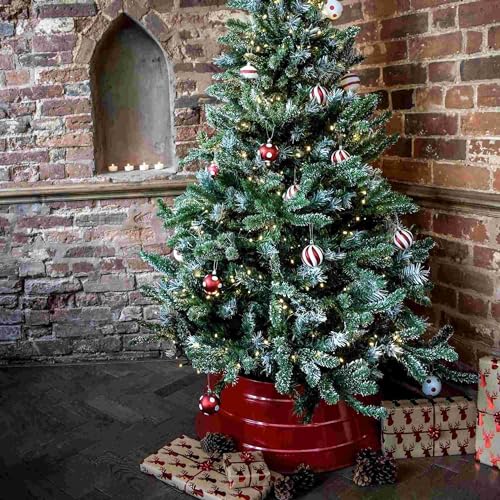 Ivyline Metal Christmas Tree Skirt - Red