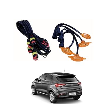 PRIKNIK LED Grille Lights Amber Yellow Grill Led with Fuse Adapter Wiring Harness Kit (4PCS, Amber Shell with Amber Light) Compatible with Argo