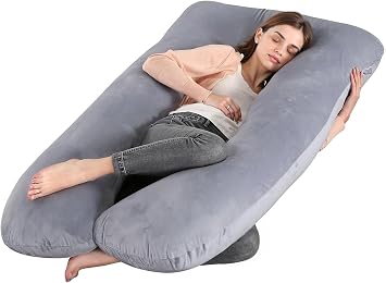 Pregnancy Pillow, Full Body Pillow, Maternity Pillow for Side Sleeper, Pregnancy Body Pillow for Pregnant Women Suppor, Ideal for Back, Belly & Hip Relief with Washable Cover U-shape
