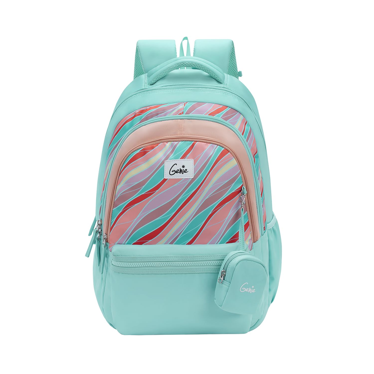 Genie Ember Laptop Backpack for Women, 3 Compartments, 19" Stylish and Trendy College Bags for Girls, Water Resistant and Lightweight Bags for Office and Travelling Purpose, 36 Liters, Fresh Mint (B0CW19GL1C) Amazon Price History, Amazon Price Tracker