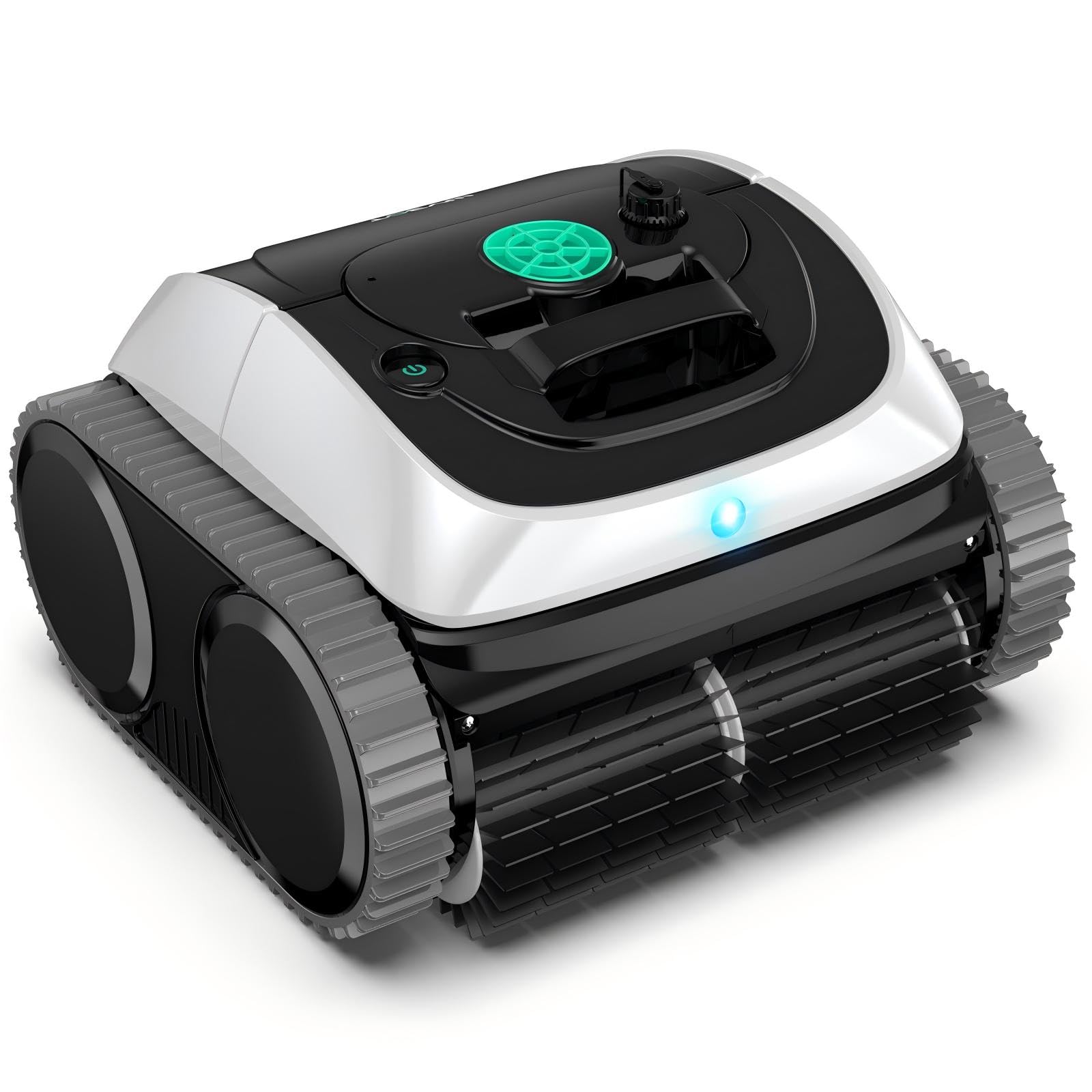 WYBOT C1-Plus Robot Piscina Limpiafondos y Paredes, para Piscinas enterradas y elevadas, 160min autonomía, Limpieza 4-en-1 (160m²), Navegación Inteligente & App, Blanco & Verde Claro