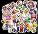 DZCYAN 100pcs / Set coloré Super Mario Autocollant pour Ordinateur Portable Skateboard Cartoon Super Mario Autocollants de Bricolage Jouet pour Enfants (Gratuit en Russie)