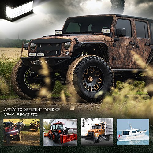 Side Shooter Led Pods, Niking Auto 2Pcs 5 Inch 264W Quad Row Led Light Bar Osram Spot Flood Combo Beam Off Road Led Cubes Work Light Driving Fog Lamp For Truck Atv Utv Suv Boat #TOP5