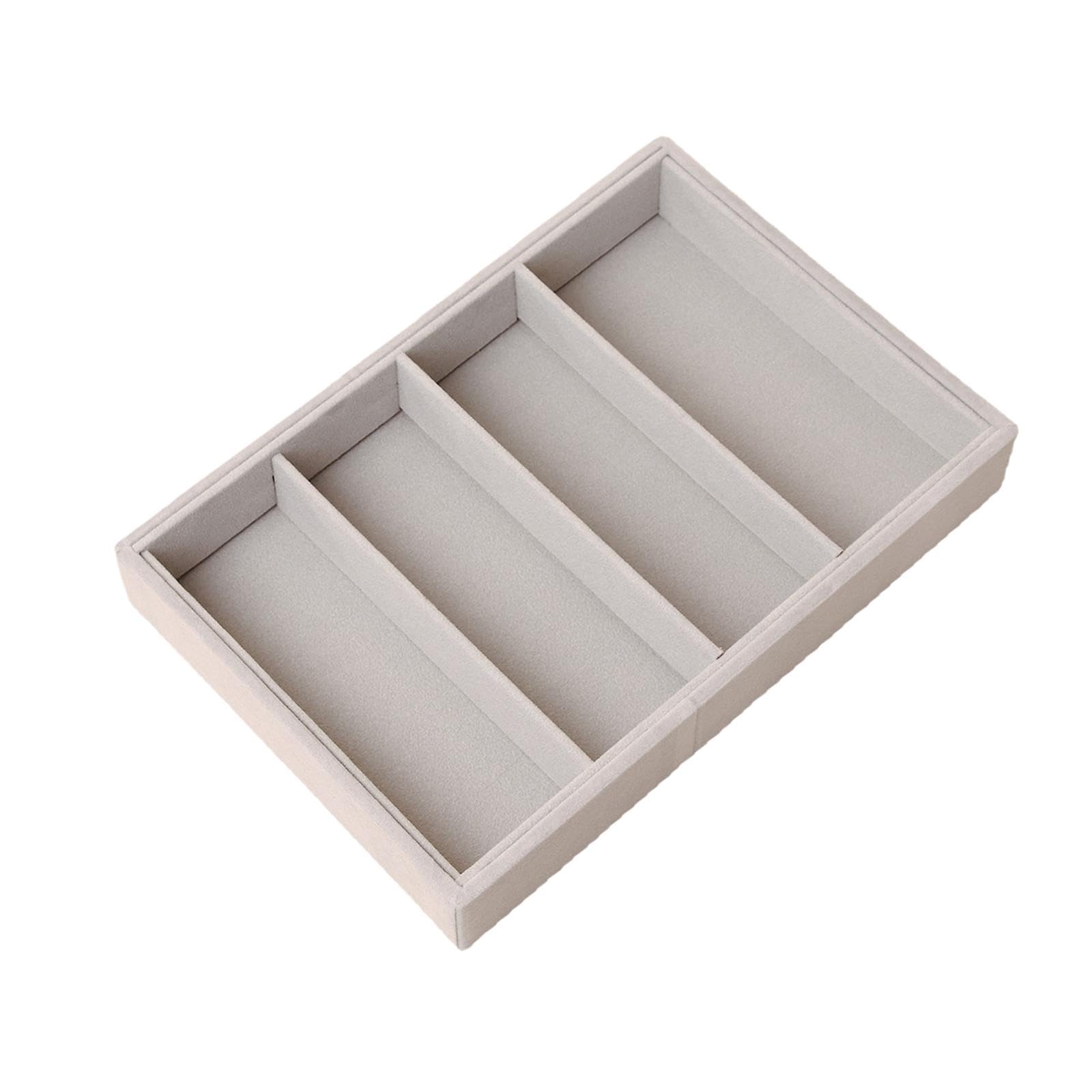 Support de rangement lunettes étui montre et bijoux en velours gris