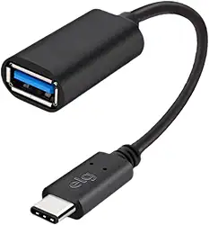 ELG, USBADP1, Cabo Adaptador OTG USB Tipo-C para USB-A Fêmea, Ampla Compatibilidade, USB 3.0, Conexão Plug & Play, Comprimento de 20cm, Preto