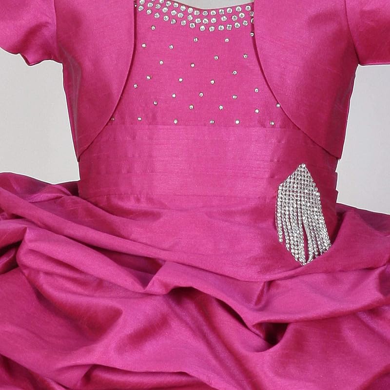 Image of Ripening Baby Girls V-Nack Satin Fit and Flare Trendy & Stylish Designs Kids Wear Long Maxi Dress