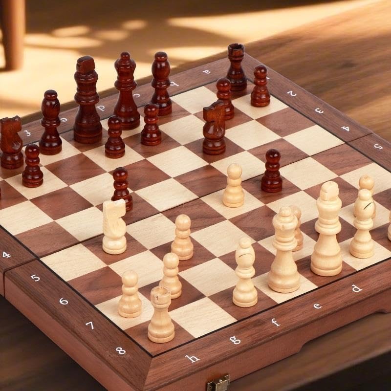 Jeu d'échecs magnétique Jeux de société Bois Pliant échecs