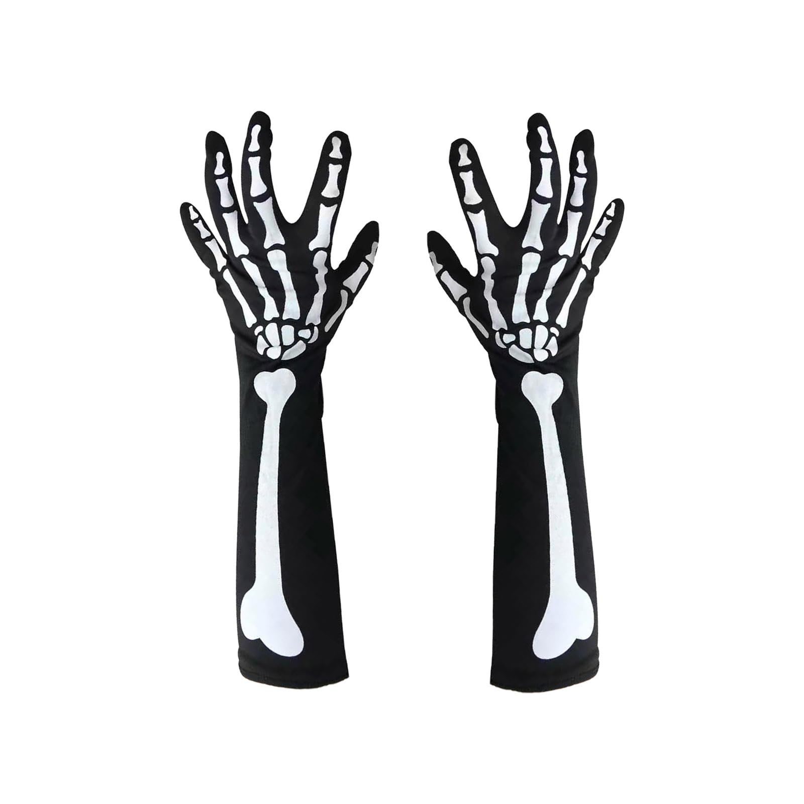 ZWWAAZHF Halloween Skull Cover White Skeleton Gloves Bone for Adult Cosplay Props Outdoor Halloween Skeleton Women