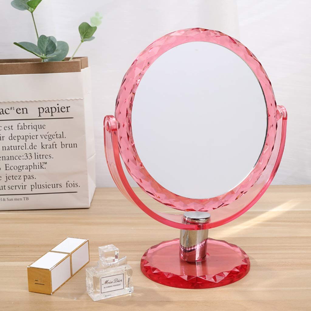 Espejo de tocador Espejo de Maquillaje de Viaje Compacto, Zoom In HD Espejo de Mesa de Doble Cara Espejo de Aumento Giratorio de 360° Mesa de pie Espejo de tocador Espejo de Belleza