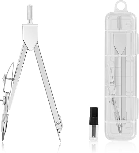 Juego de brújula de dibujo para estudiantes, brújula de metal para geometría, brújula matemática, herramienta de dibujo de brújula, brújula de