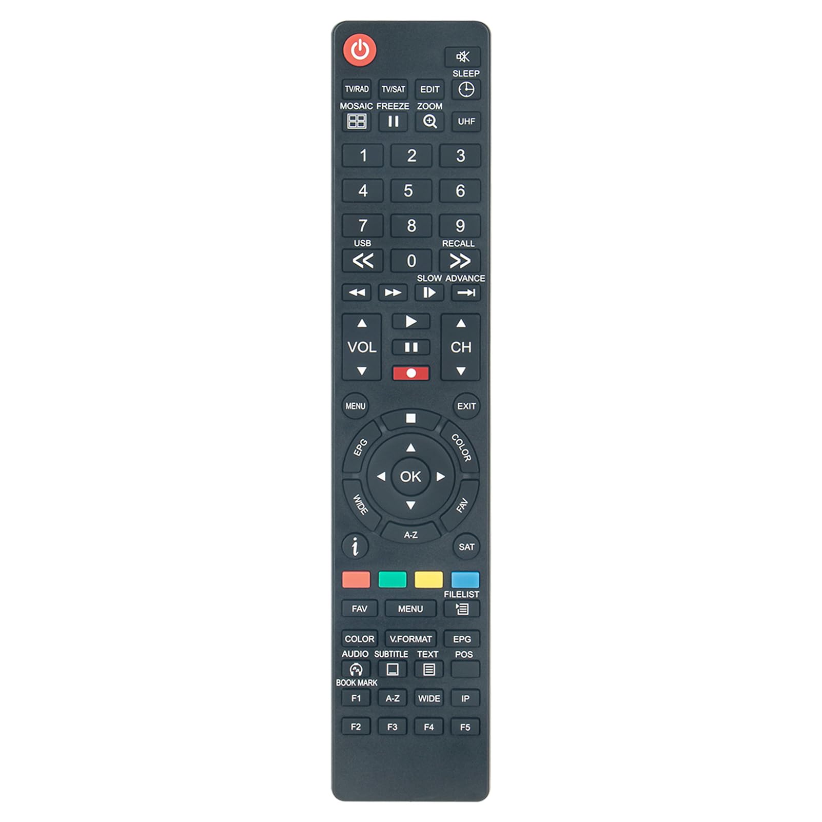 VINABTY TM-5000 HD SERIES Replacement Remote Compatible with Technomate receiver TM-5402HD 5402 TM5402HD