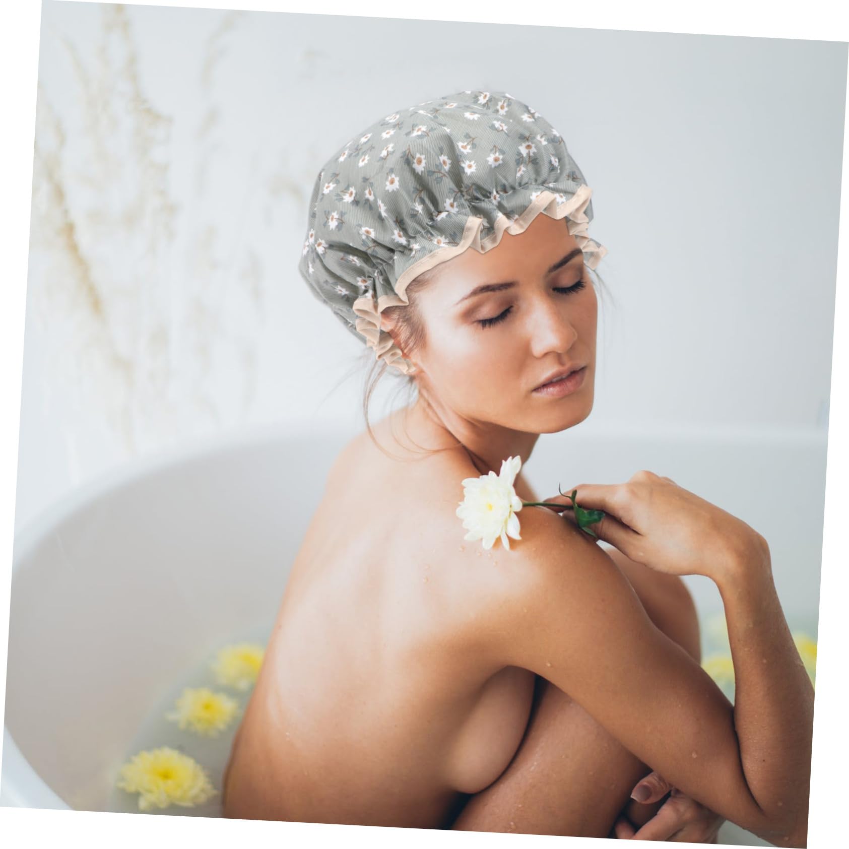 DOITOOL 9stücke Teiliges Duschhauben Doppellagige Wasserdichte Badekappen Für Damen Und Herren Elastische Haarhaube Zum Trocknen Für Dusche Und Spa Leicht Und Tragbar