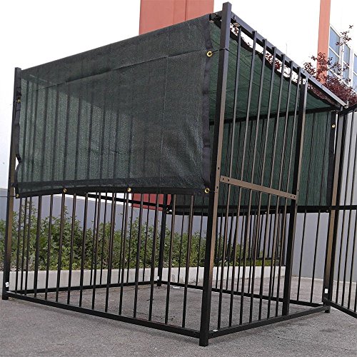 FenceSmart4U 8' X 10' Dark Green UV Rated Dog Kennel Shade Cover, Sunblock Shade Panel, Shade Tarp Panel W/Grommets (Not the kennel) FenceSmart4U 8' X 10' Dark Green UV Rated Dog Kennel Shade Cover, Sunblock Shade Panel, Shade Tarp Panel W/Grommets (Not the kennel)
