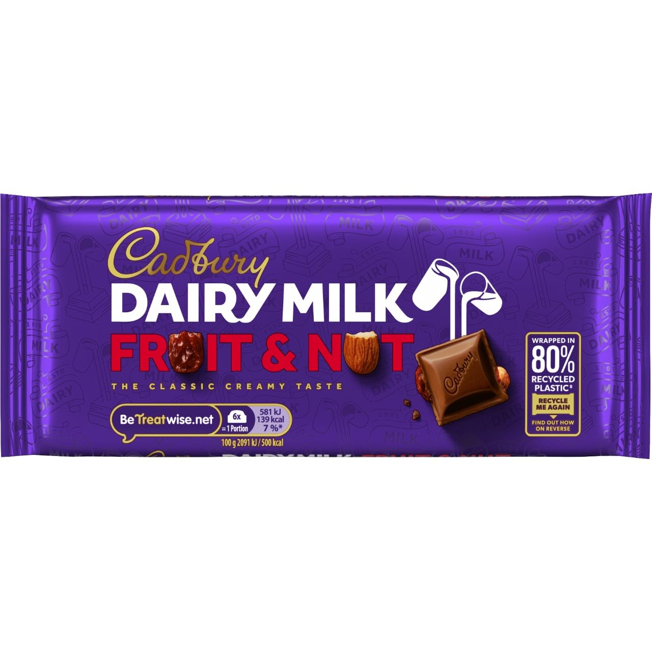 Cadbury Dairy Milk Fruit & Nut Chocolate Bar, 110 g (Pack of 1)