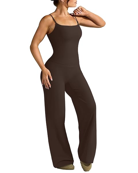 OMKAGI Workout Sets for Women Padded Tank Tops Matching Straight Leg Yoga Outfits