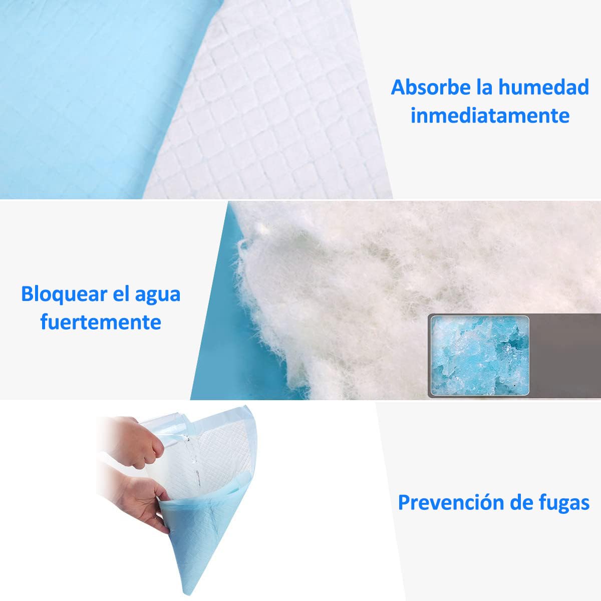 RELAX4LIFE 150 x Almohadillas Higiénicas Desechables de 5 Capas para Cachorros, Almohadillas de Fieltro de Fibra y Papel Flotante para Perros de Todas Las Edades, Ultraabsorbente (60 x 90 cm)