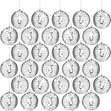30 PCS Mirror Disco Balls,2 Inch Silver Reflective Mirror Ball,Hanging Ball Ornament for Christmas Tree,Home Stage Club Party Decoration