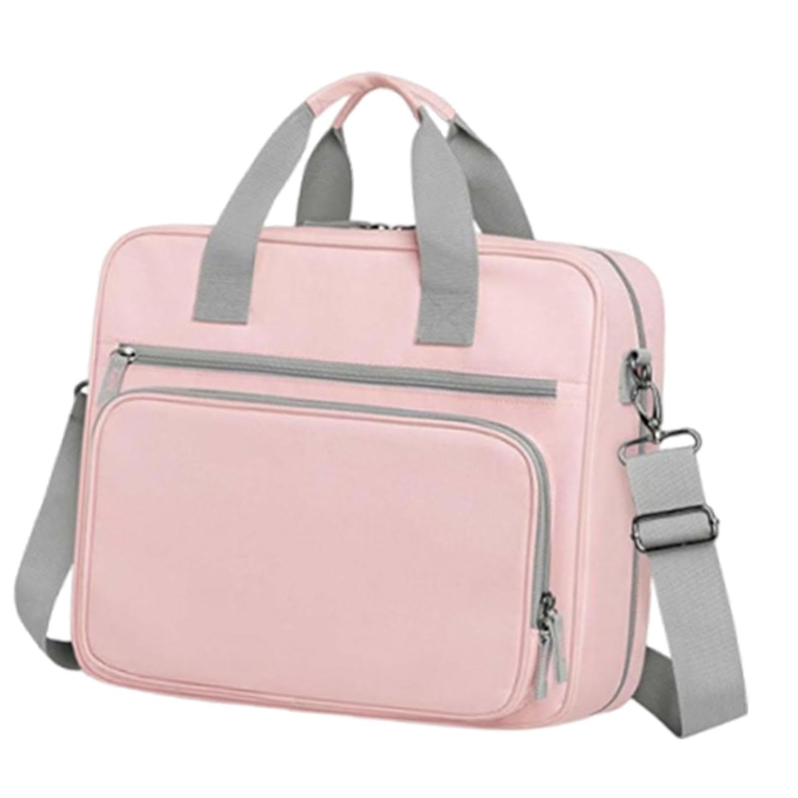 Cartella con Cerniera a 3 Scomparti con Tasca Portadocumenti, Capacità 500, Organizer Portatile per Scuola, Università, Casa