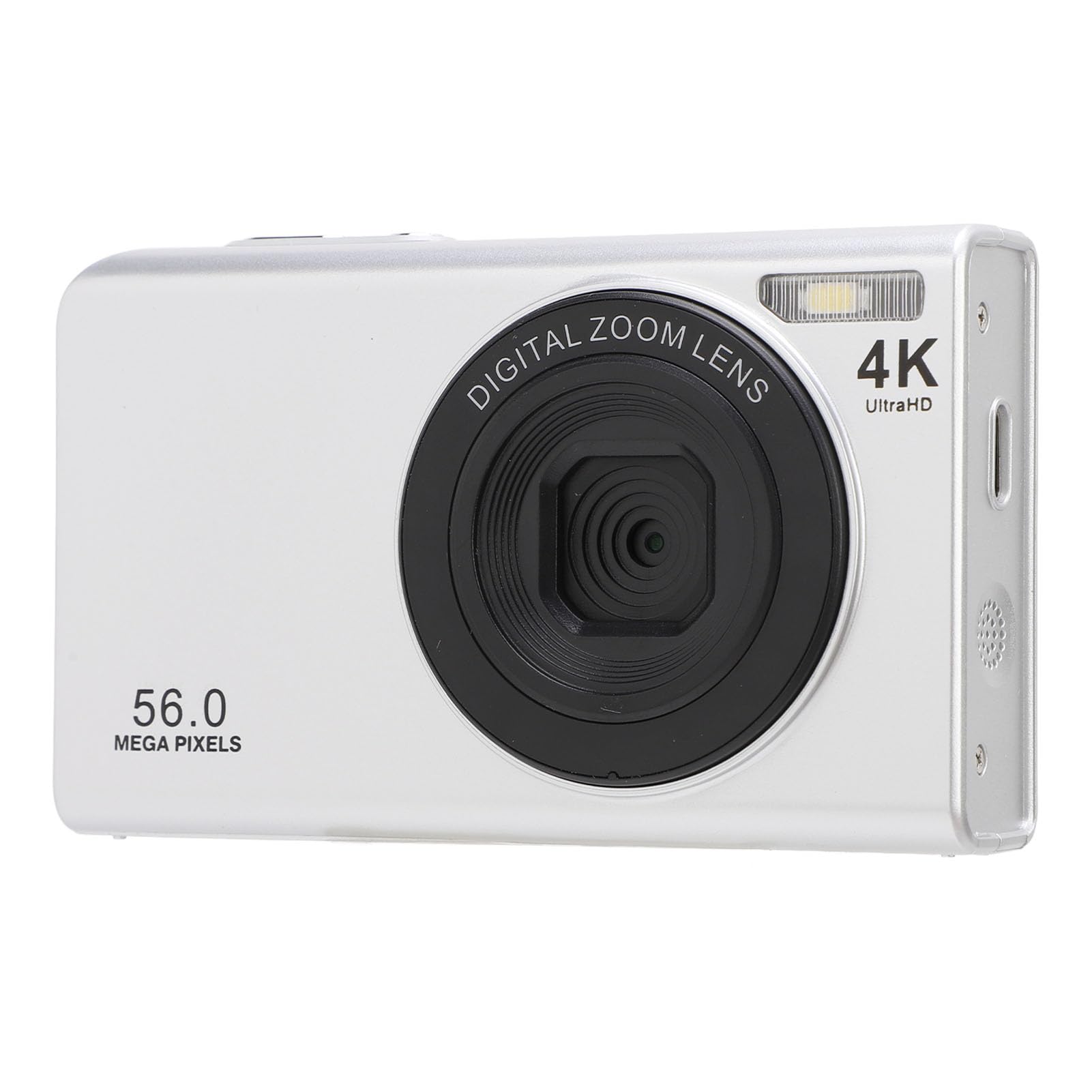 Aparat Cyfrowy, Aparat Dziecięcy Aparaty Cyfrowe 56 MP 4K Autofokus 16-krotny Zoom Cyfrowy do Aparatu (SILVER)
