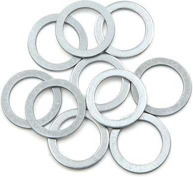 10pcs Universal Engine Oil Crush Washers Drain Plug Gaskets 20mm ID. 28mm OD. Aluminum Alloy for Car Auto Replacement Parts