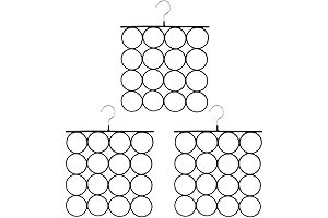 3-Pack Scarf and Tie Organizer: Tosnail 48-Ring Hanger for Space-Saving Closet Organization