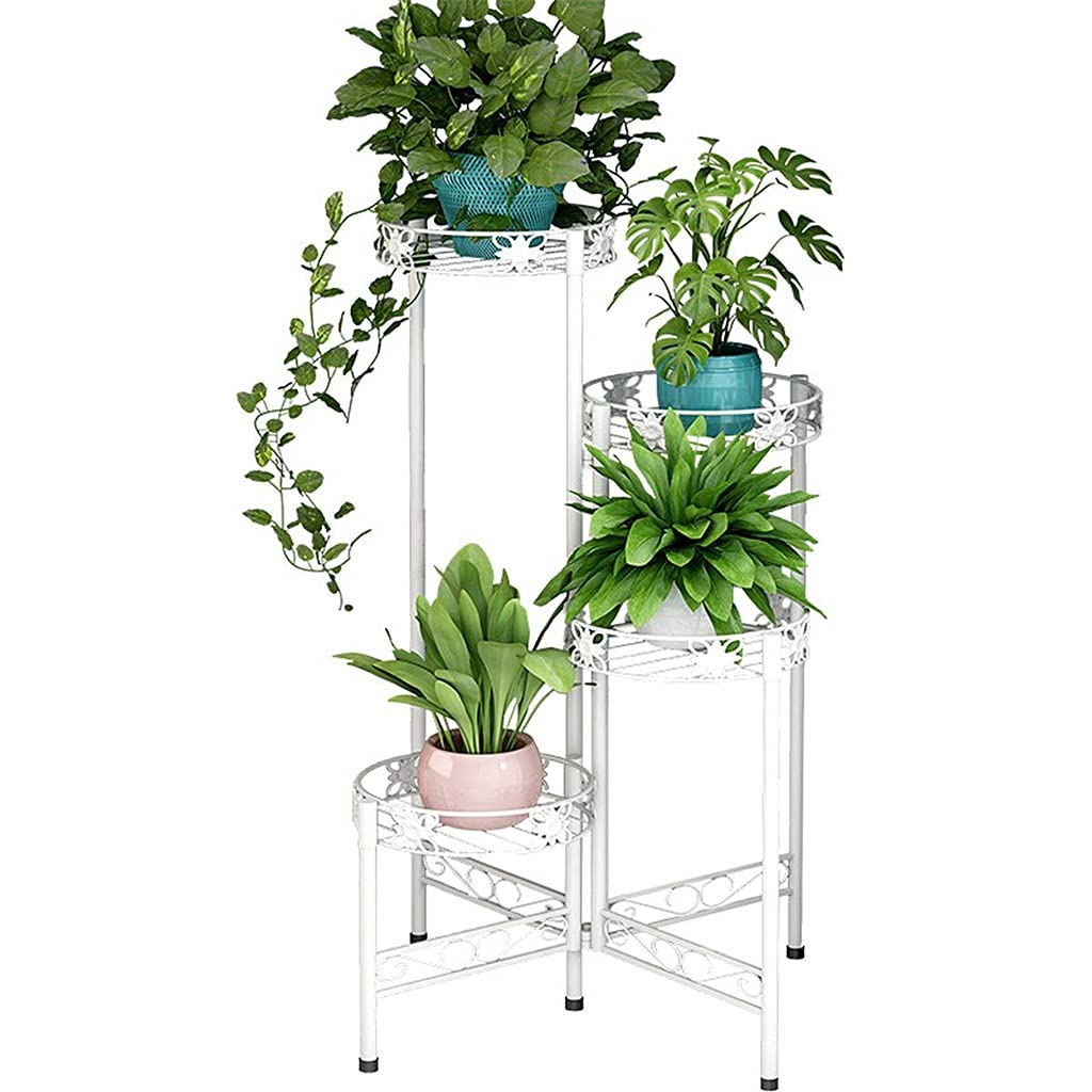 SnamicE Plant standTier Iron Plant Rack Flower Pot Holder Garden Shelf Succulent Plants Display Stand Home Balcony,