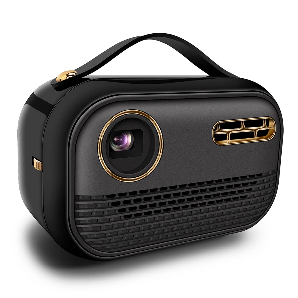 2200 Lumens Full HD 1080P Portable Mini Projector 1920 x 1080 Pixels 20000Hours Lens Life times LCD LED Projector Home Theater, AV/HDMI/VGA/USB (White)