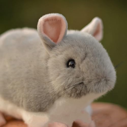 Miniatura 2 de FRANKIEZHOU Peluche de rata, color gris de 9.84 pulgadas, peluche de rata, animal de peluche de ratón, juguetes para niñas, regalos para niños,