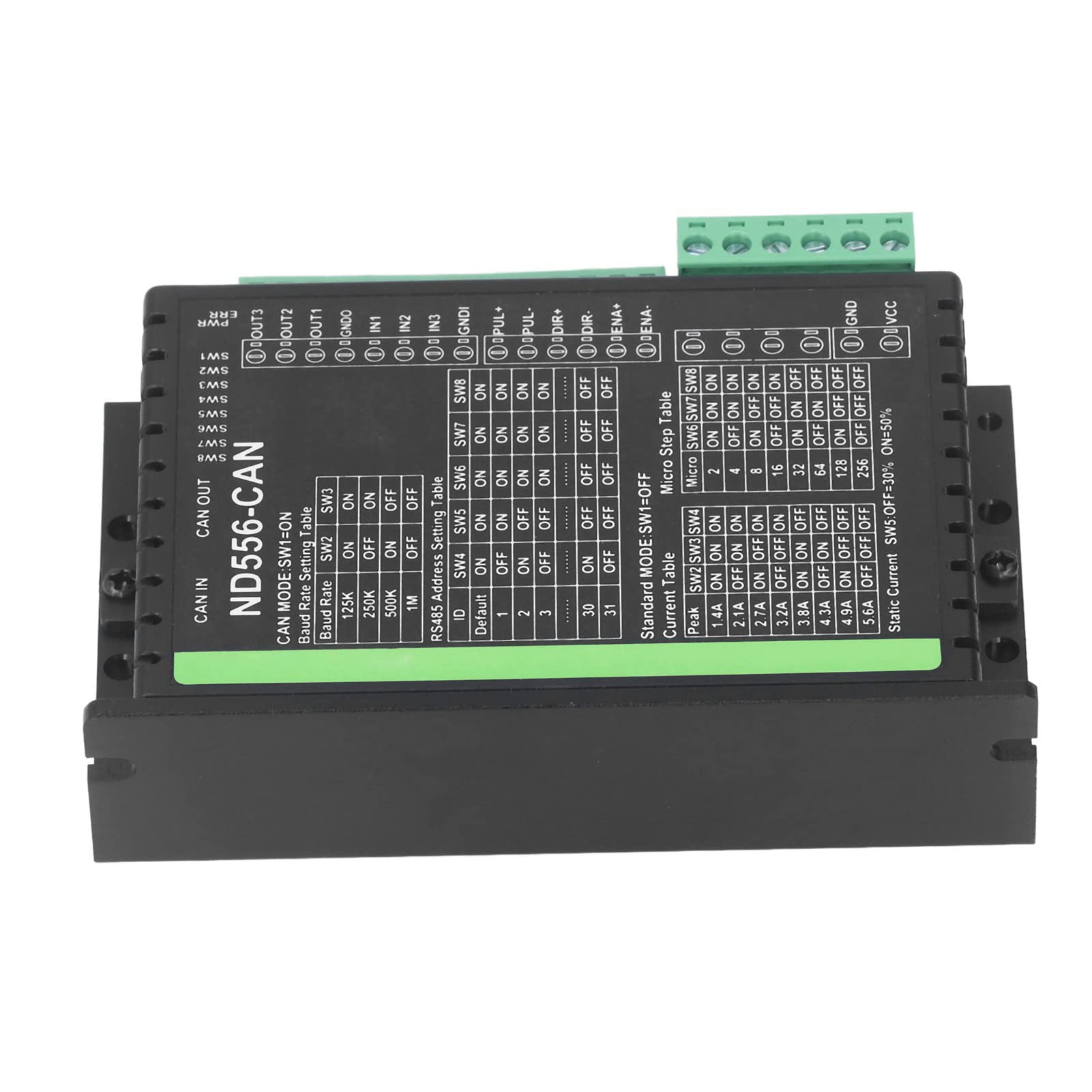 Contrôleur de moteur pas à pas ND556 Marhynchus en alliage aluminium pour tension 12-48V CC
