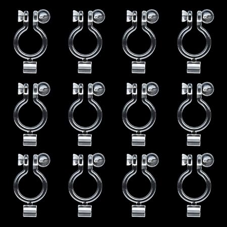 Amazon イヤリング コンバーター 横型タイプ Muncvy ノンホールピアス 台座付き 25ペア50個 樹脂製 パーツ 金属アレルギー対応 半 透明で目立ちづら アクセサリーパーツ 通販