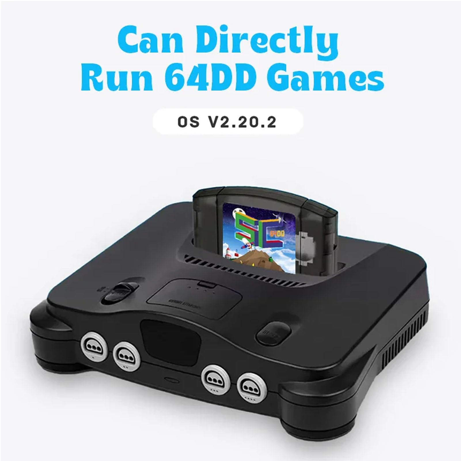 Topiky Gioco per N64, Cartuccia Flash N64, Cartuccia di Gioco Open Source a Lettura Rapida per Giochi retrò 64DD, Backup di Salvataggio Automatico per, Emulazione 64DD e Memoria da (Nero Trasparente)
