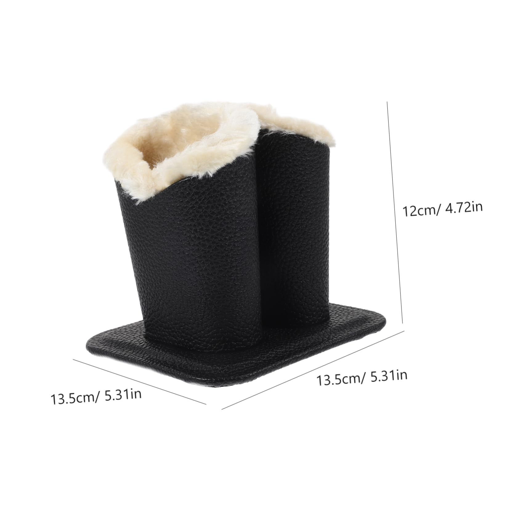 Homoyoyo Support à Lunettes De Chevet Double Tête Noir Texture Grainée Porte-lunettes 2 Compartiments Pour Rangement Organisé De Lunettes De Soleil Accessoire Pratique Maison