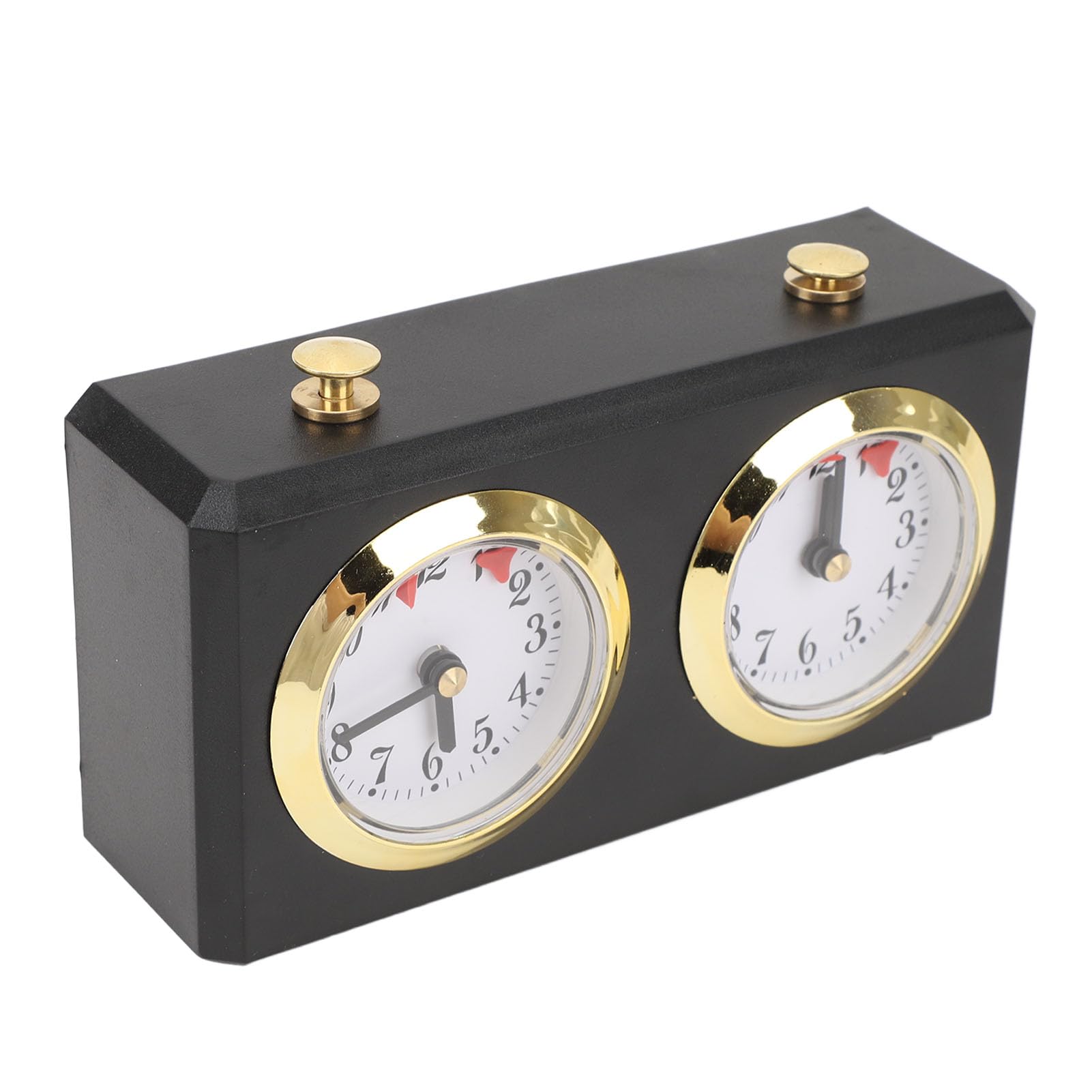 Fabater Orologio da Scacchi Analogico Professionale, Timer Meccanico per Scacchi a Carica per Competizione, Meccanismo Portatile Multifunzionale con Grandi Quadranti di Facile Lettura per Cinesi,