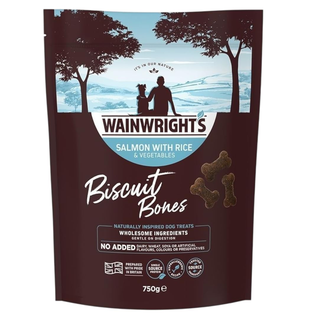 Wainwright's Biscuit Bones Dog Treats Salmon with Rice & Vegetables 750g