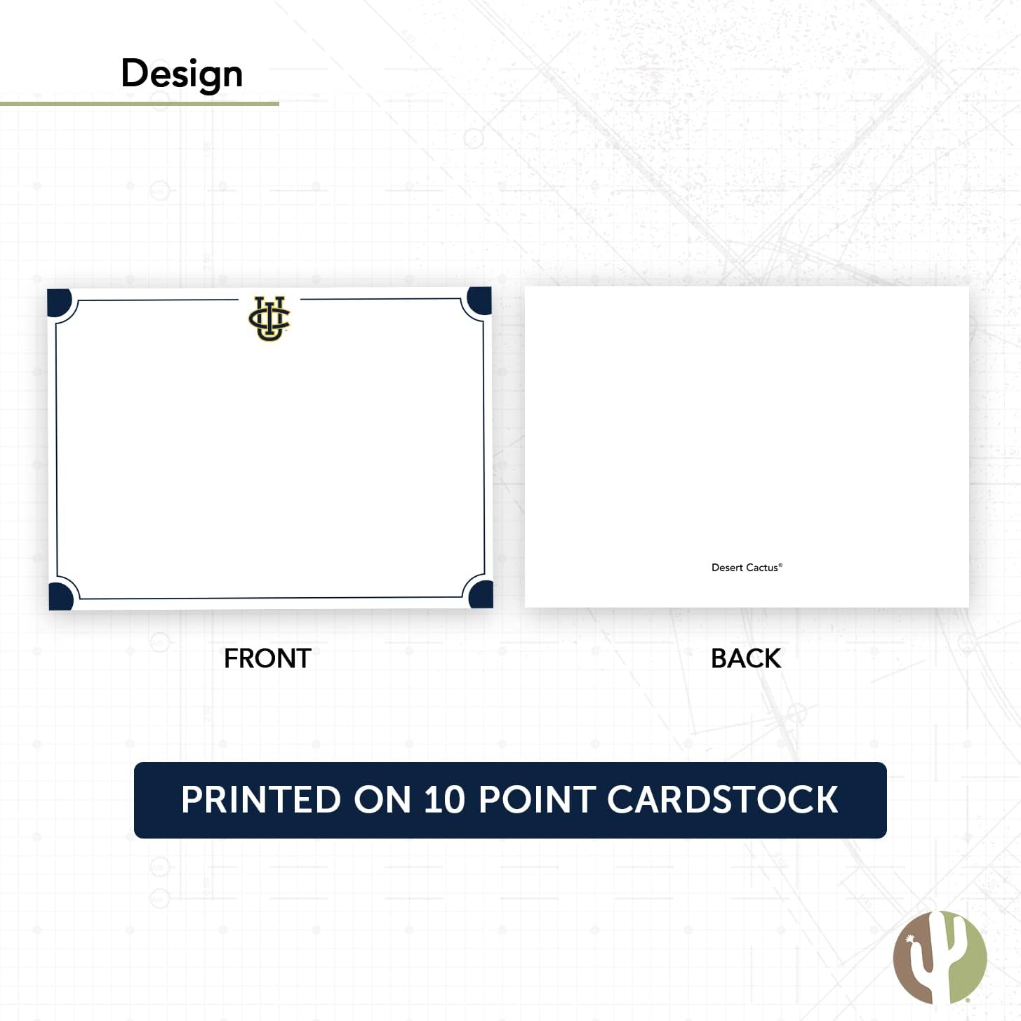 Desert Cactus University of California Irvine 10 Pack Notecards Stationery Cardstock Anteaters UCI Eaters Includes Envelopes Memo Party Thank You (Notecard 4a)