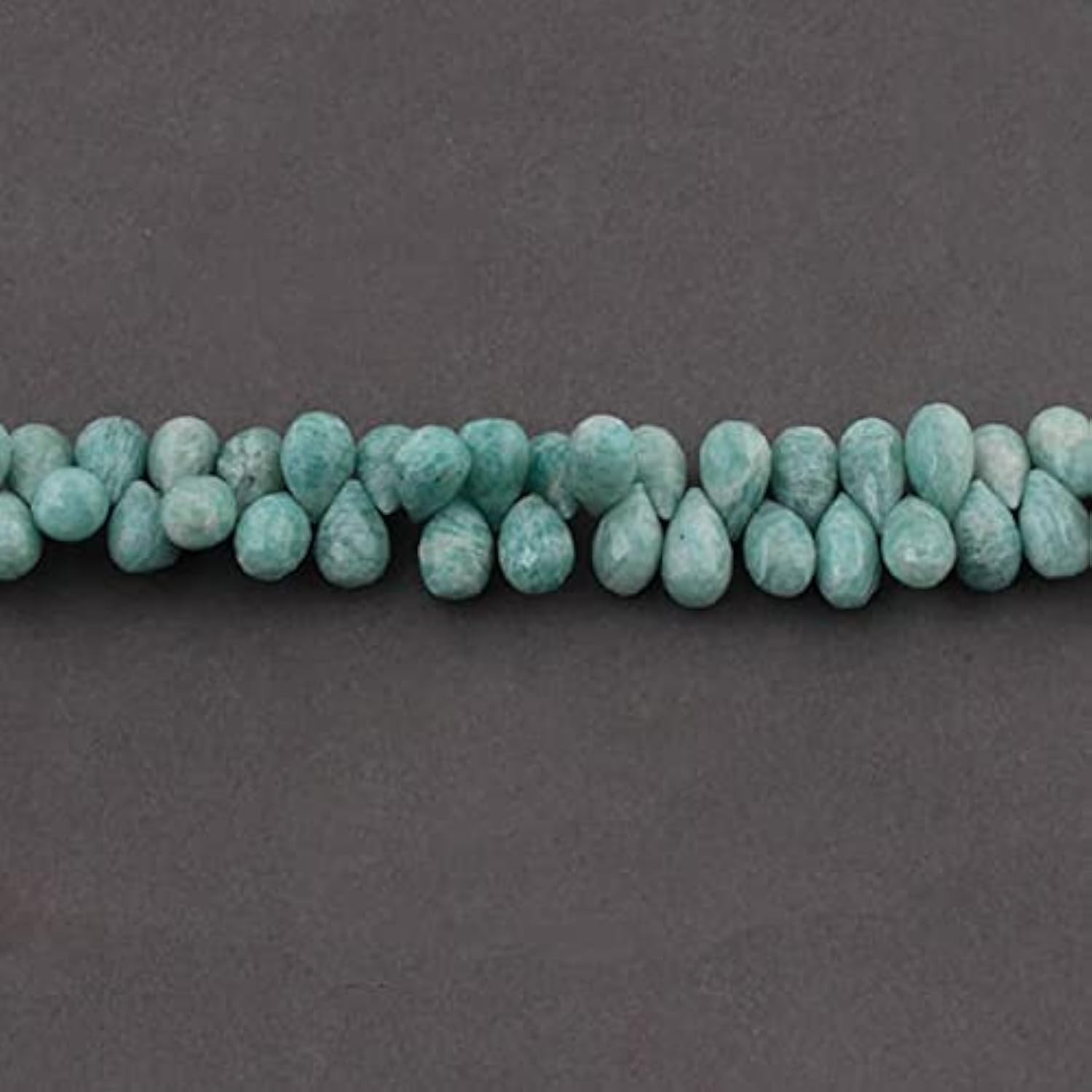 Perles amazonite naturelle LKBEADS facettées en forme de goutte pour création de bijoux uniques de 7.5 pouces