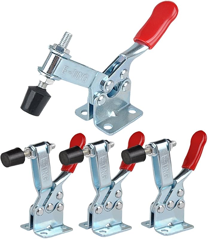 E-TING 4pcs Hand Tool 201B Toggle Clamp 198Lbs Horizontal Clamp | Quick Release Tool
