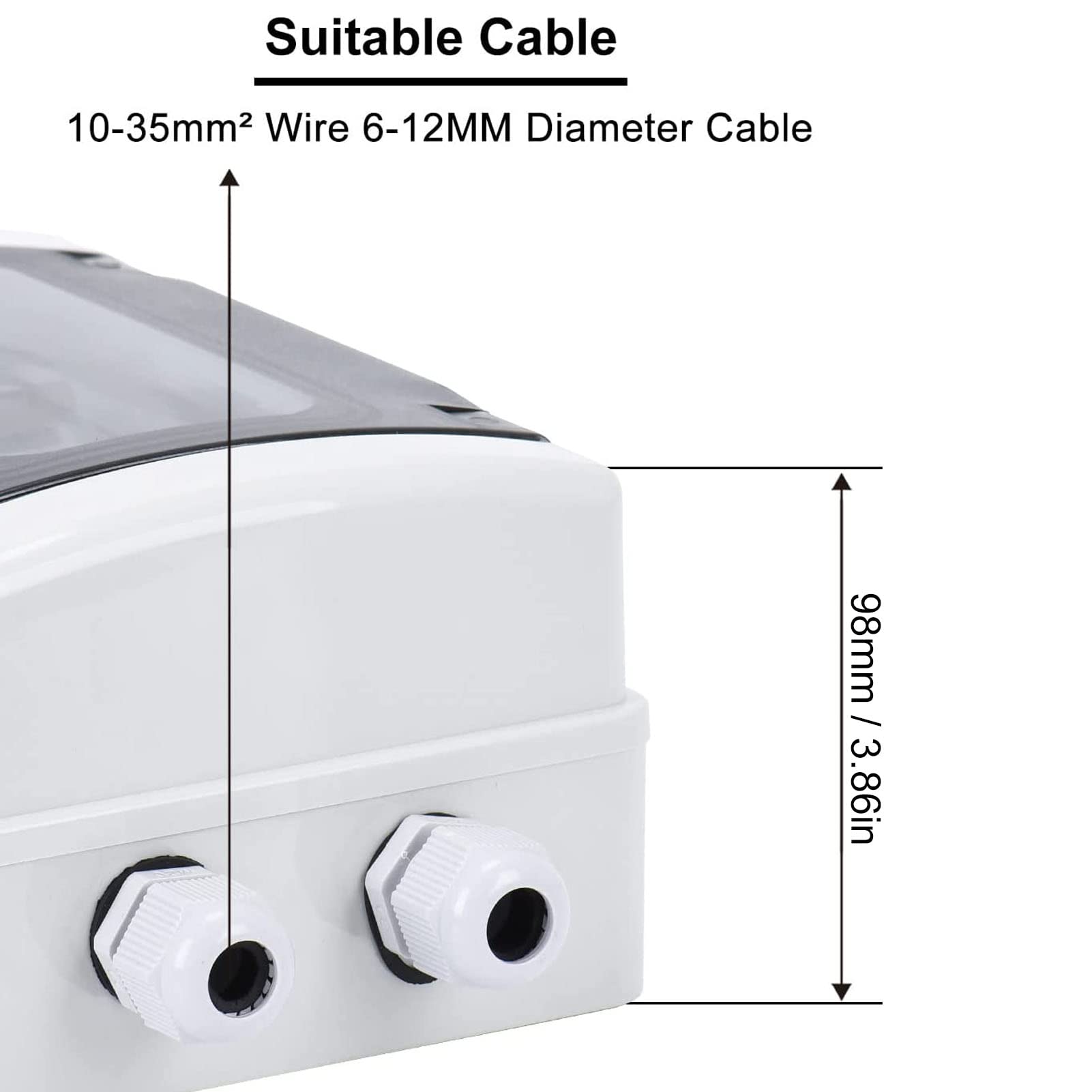 flexman Interruttore Automatico Miniaturizzato CC, Sezionatore Solare Impermeabile 2P CC 1000 V 100 A, Interruttori Automatici CC per Sistemi Fotovoltaici per Array Fotovoltaici RV