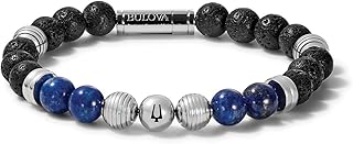 Men's Classic Beaded Bracelet with Cylinder Clasp