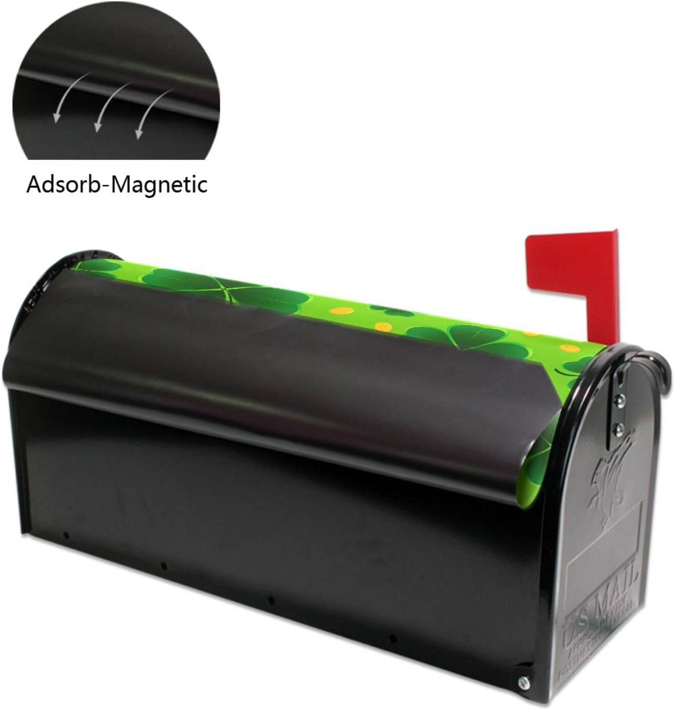 WOOR St Patricks Day Magnetic Magnetic Mailbox Cover Standard Size for Garden Yard Outdoor Decorations-18 x 20.8"